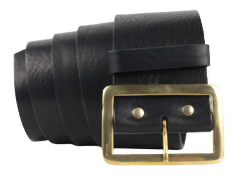 Black Christmas Santa Belt made from Full Grain Leather