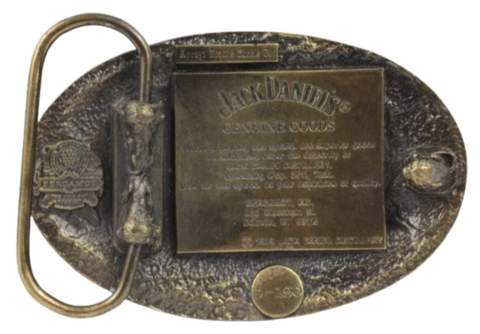 Jack Daniels Old No 7 Tennessee Brass Belt Buckle Back