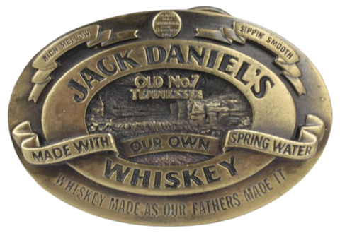 Jack Daniels Old No 7 Tennessee Brass Belt Buckle