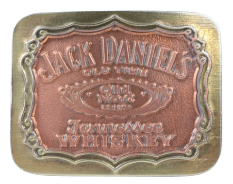 Jack Daniels Old No 7 Tennessee Whiskey Gold Copper Plated Belt Buckle