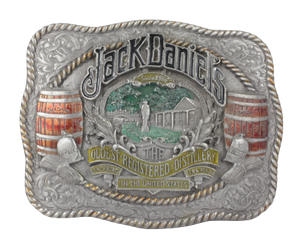 Jack Daniels Oldest Registered Distillery Barrels Belt Buckle