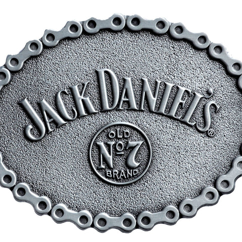 Jack Daniels Oval Chain Belt Buckle