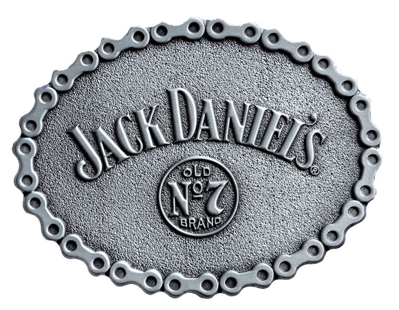 Jack Daniels Oval Chain Belt Buckle