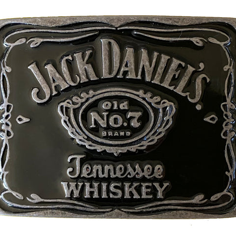 Licensed Jack Daniels Tennessee Whiskey Black Belt Buckle