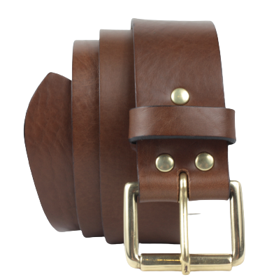 Men's Brown Leather Jean Belt