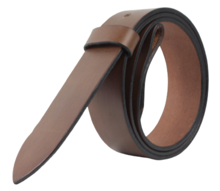 No Buckle Replacement Brown Leather Belt Strap