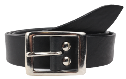 Rectangle Buckle Leather Belt