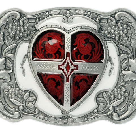 Red Heart Belt Buckle