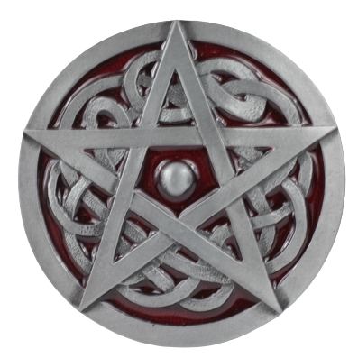 Red Pentagram Belt Buckle