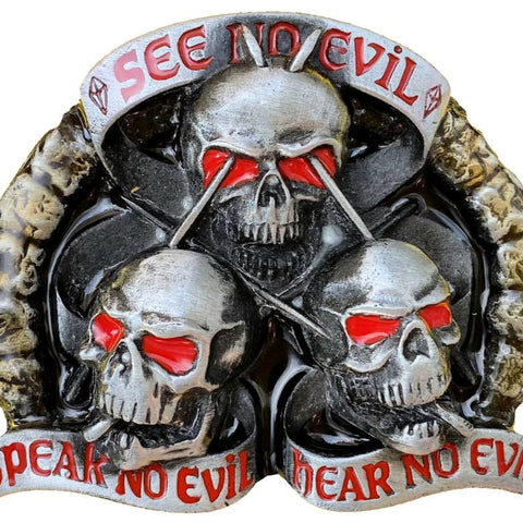 See no Evil Speak no Evil Hear no Evil Belt Buckle