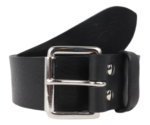 Silver Classic Roller 1 3/4 Inch Leather Belt