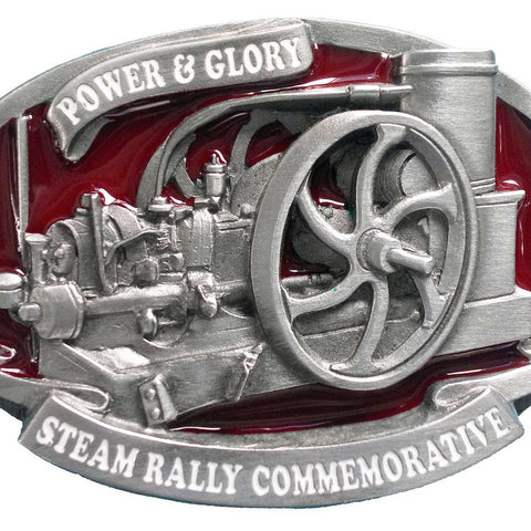 Stationery Engine Steam Rally Belt Buckle