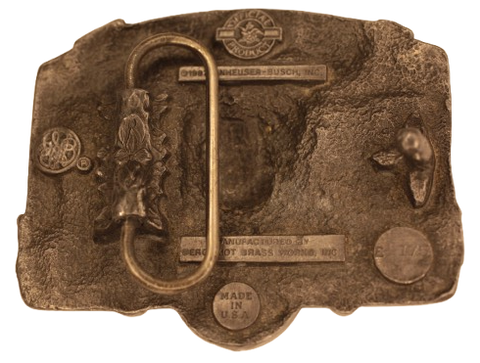 The Bud Light Spuds MacKenzie Belt Buckle Back