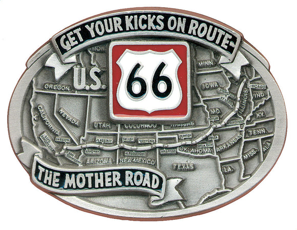 The Mother Road Route 66 Belt Buckle