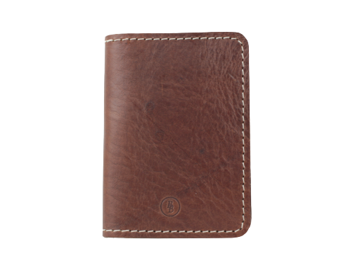 The Quad Brown Full Grain Leather Slim 4 Card Wallet 