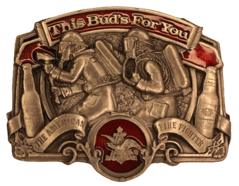 This Bud’s for You American Firefighters Belt Buckle