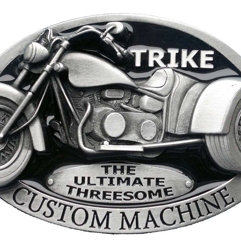 Trike Custom Machine Black Belt Buckle