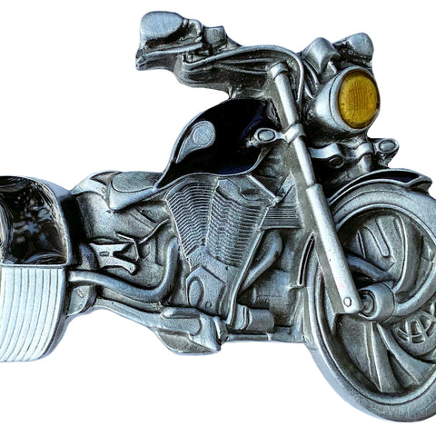 Trike Motorcycle Cut Out Black Belt Buckle