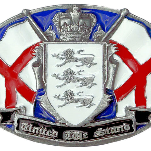 United We Stand Patriotic England Flag Belt Buckle