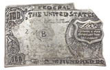 Vintage Levi Strauss $100 Dollar Bill Belt Buckle