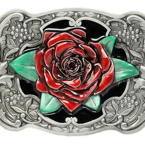 Western Rose Belt Buckle