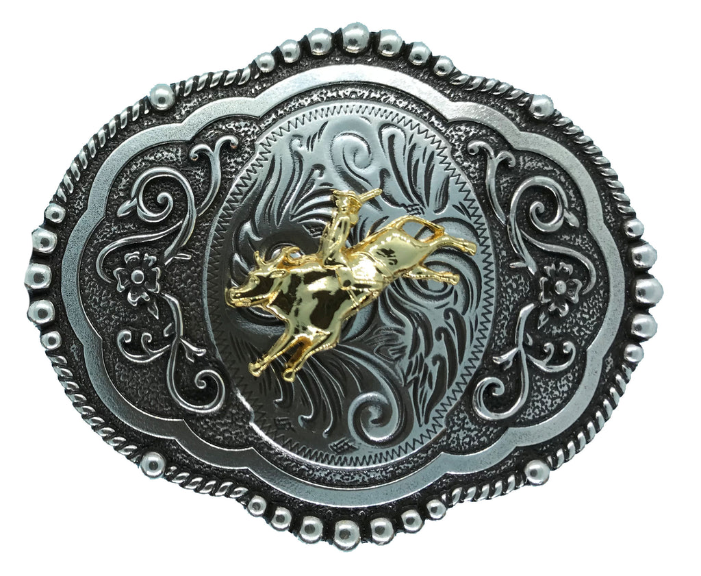 Rodeo Gold OX Head Belt Buckle for Men Western Cowboys Horse
