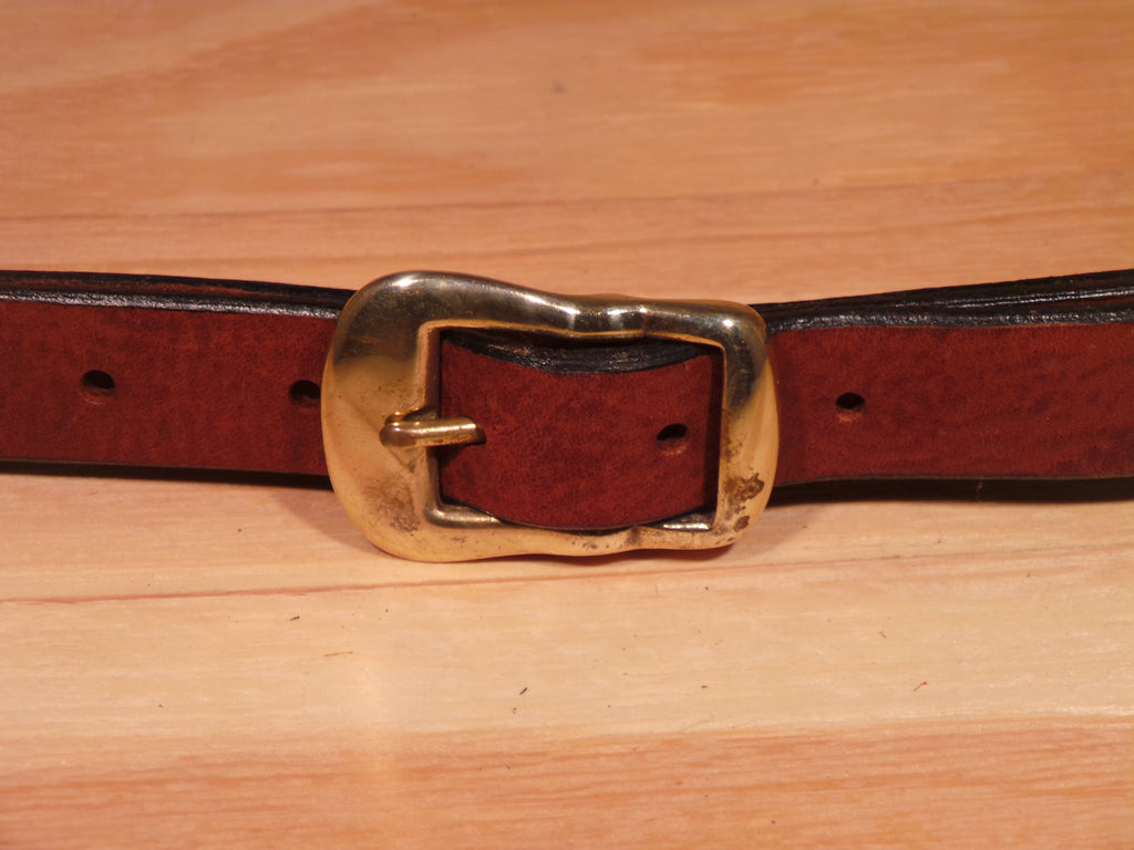 Brass Shoe Style Buckle 1 Inch Leather Belt Trouser Belts Handmade Buckle My Belt