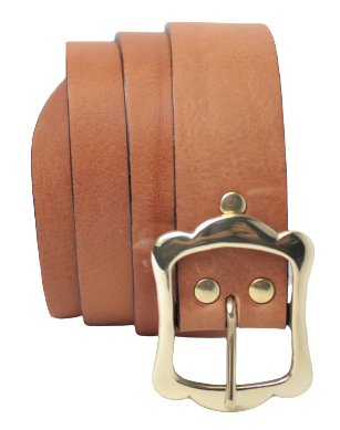 1.5 Inch Women's Tan Jean Belt