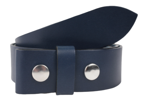 1 Inch Interchangeable Blue Leather Belt Strap