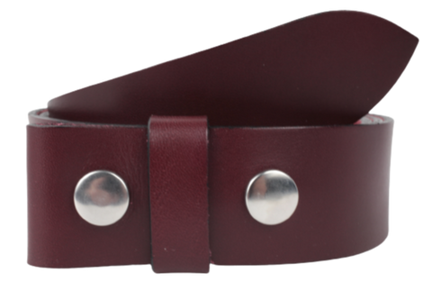 1.75" Wide Burgundy Belt Strap for Removable Buckles