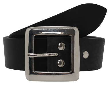 1 1/2 Wide Black Leather Belt