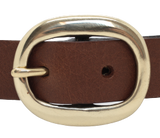 1" Inch Brown Leather Trouser Belt