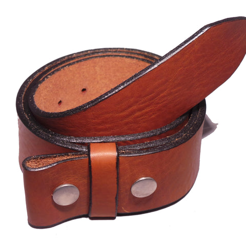 2" Inch Brown Leather Belt Strap