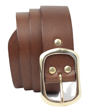 38mm Brown Leather Jean Belt