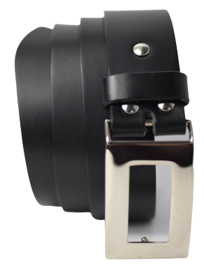 38mm Polished Silver Rectangle Buckle