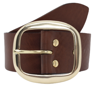 50mm Brown Quality Leather Belt