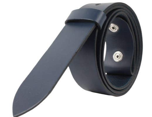 Blue 1.25 Inch (32mm) Buckleless Leather Belt Strap – Buckle My Belt