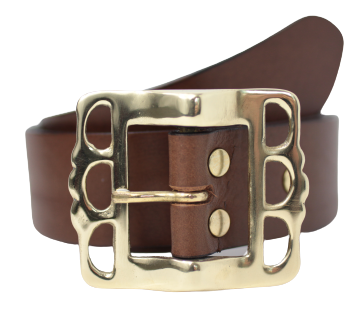 Brass Ornate 1 1/2 Inch Buckle