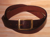 32mm Dark Brown Leather Jean Belt