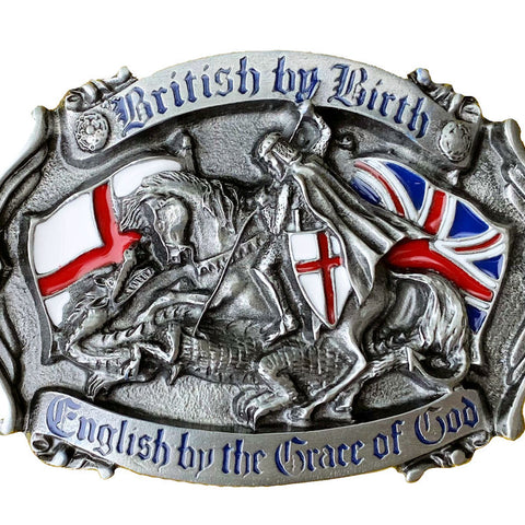 British by Birth English by the Grace of God Belt Buckle