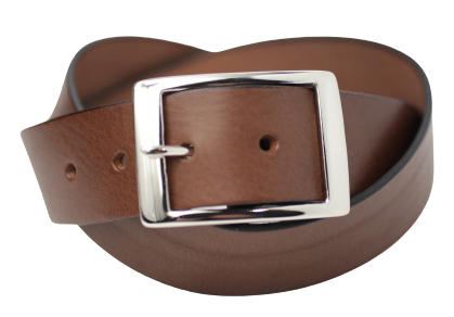 Brass Rectangle 1 1/4 Inch  Dark Brown Leather Jean Belt – Buckle My Belt