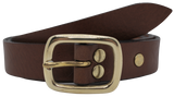 Brown 1 Inch Leather Trouser Belt