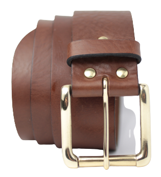 Brown 2 Inch Wide Leather Belt