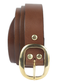 Brown Classic Trouser Belt 1.25 Inch Wide