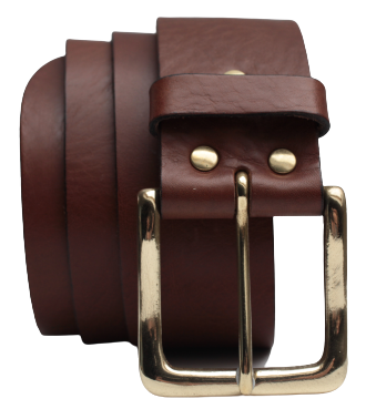 Brown Wide Leather Jean Belt