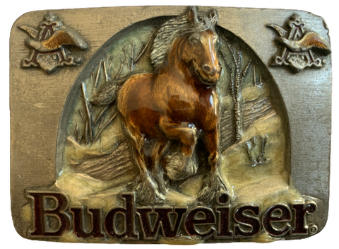 Budweiser Brown Horse Belt Buckle