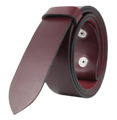 32mm Buckleless Burgundy Belt Strap