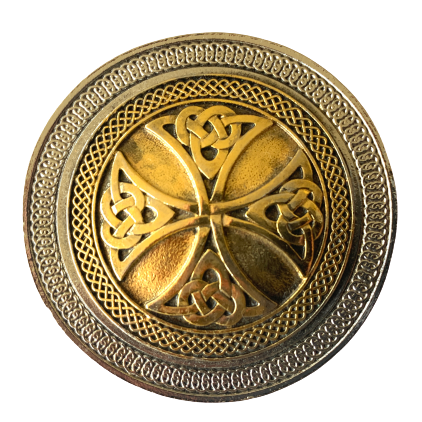 Celtic Cross Gold Belt Buckle