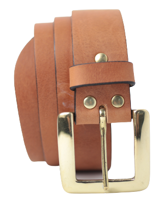 Classic 1.5 Inch Dark Tan Leather Belt