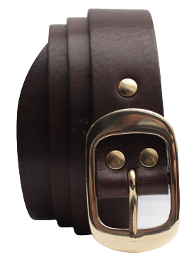1.25 Inch Dark Brown Classic Trouser Belt  Full Grain Leather Belt – Buckle  My Belt
